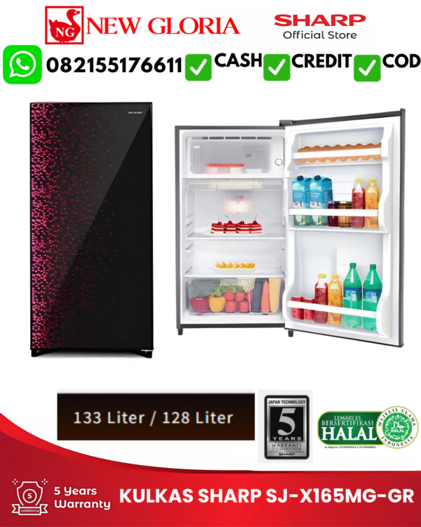 KULKAS SHARP SJ-X165MG-GR
