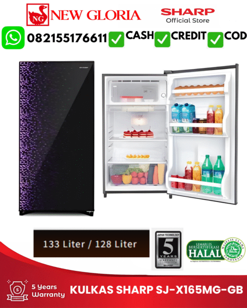 KULKAS SHARP SJ-X165MG-GB