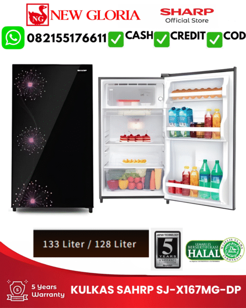 KULKAS SHARP SJ-X167MG-DP