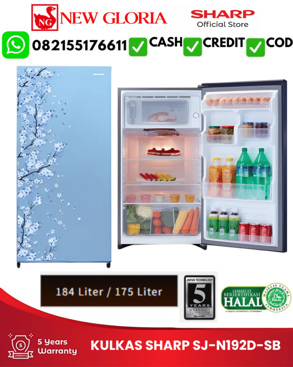 KULKAS SHARP SJ-N162D-SB