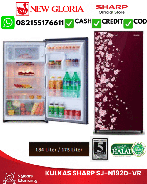 KULKAS SHARP SJ-N192D-VR