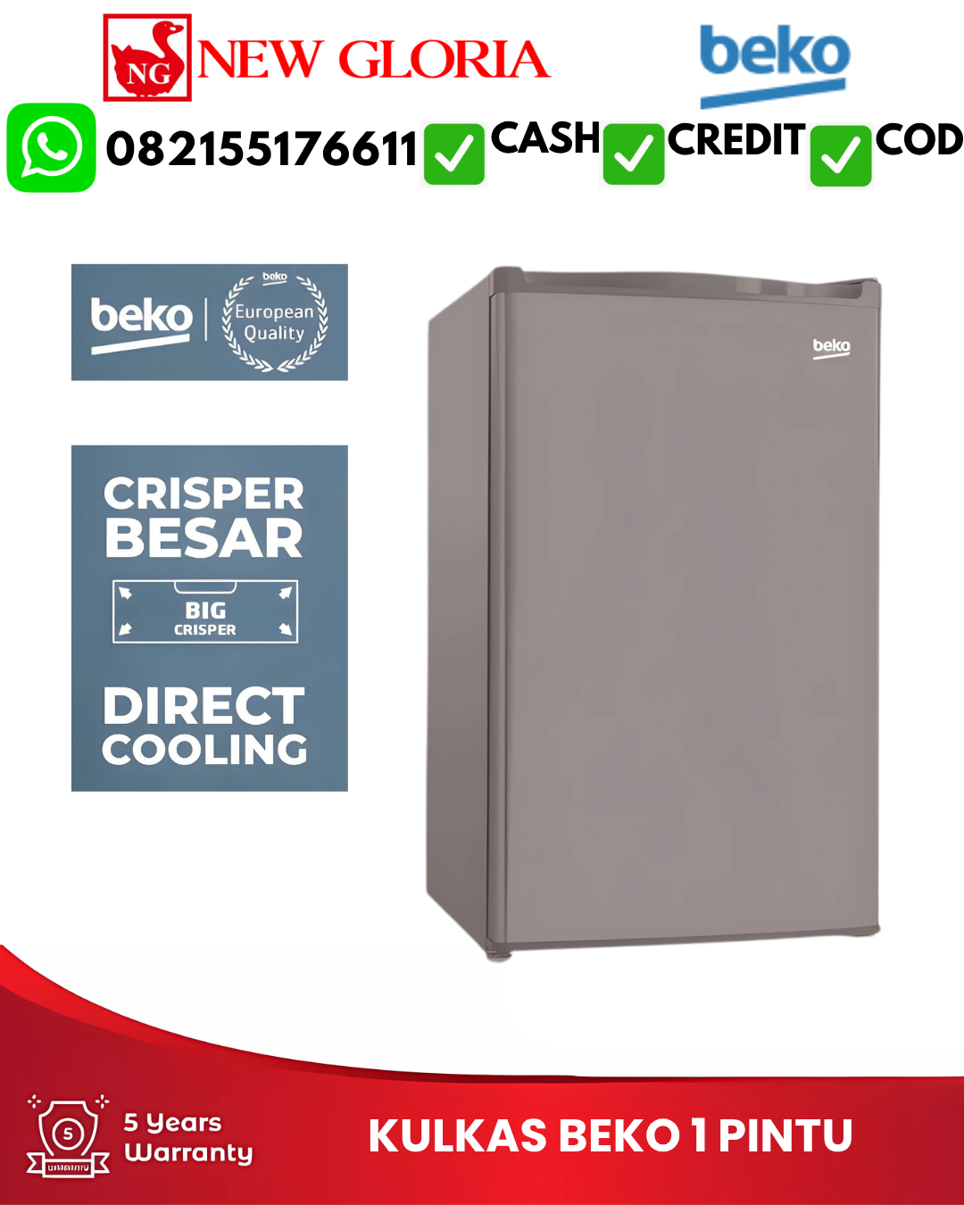 KULKAS BEKO 1 PINTU