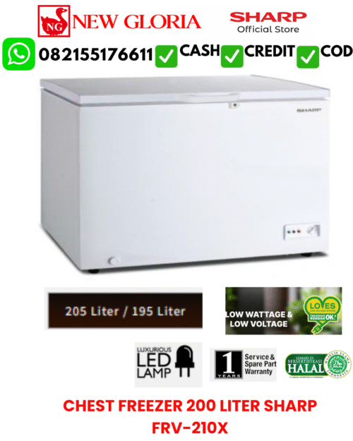 CHEST FREEZER 200 LITER SHARP FRV-210X