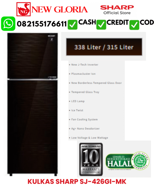 KULKAS SHARP SJ-426SI-GK