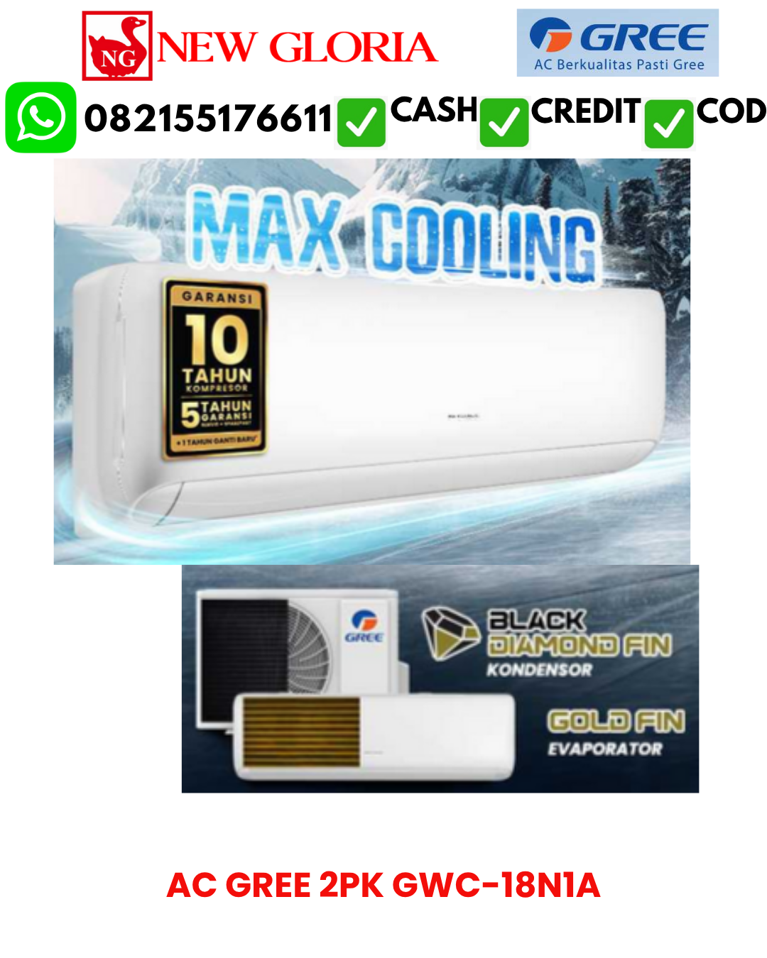 AC GREE 2PK GWC-18N1A