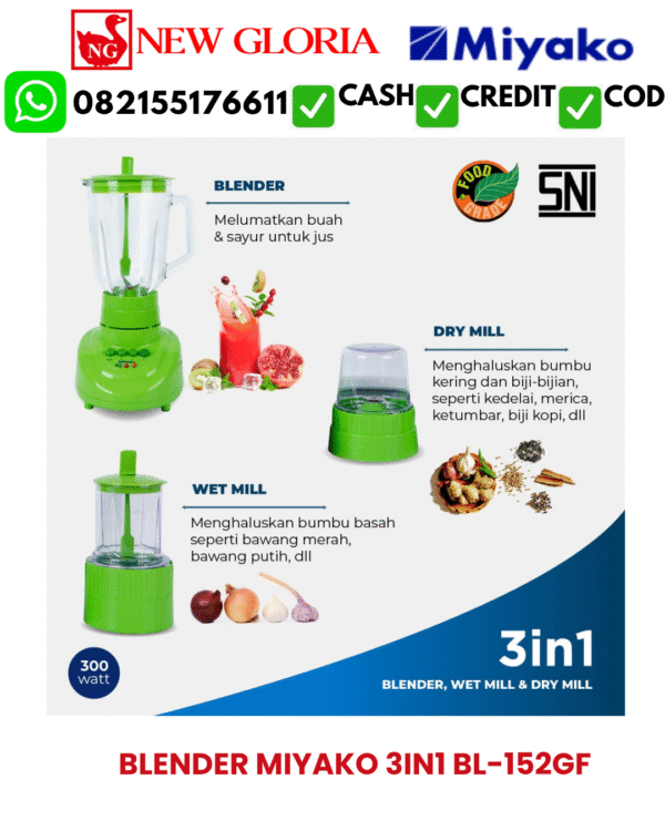BLENDER MIYAKO 3IN1 BL-152GF