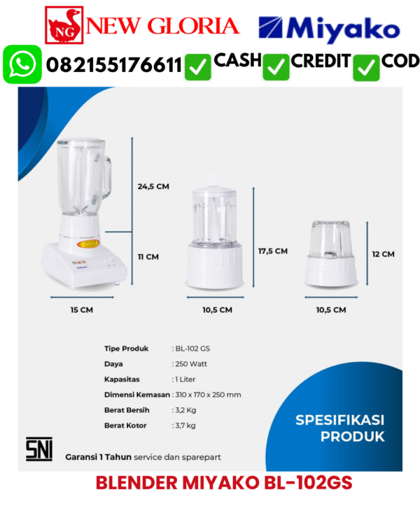 BLENDER MIYAKO BL-102GS