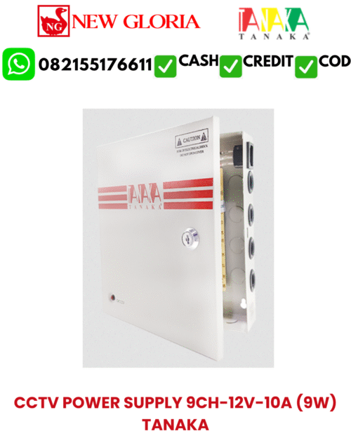 CCTV POWER SUPPLY 9CH-12V-10A (9W) TANAKA