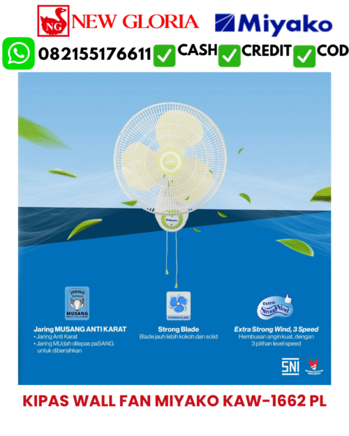 KIPAS WALL FAN MIYAKO KAW-1662 PL