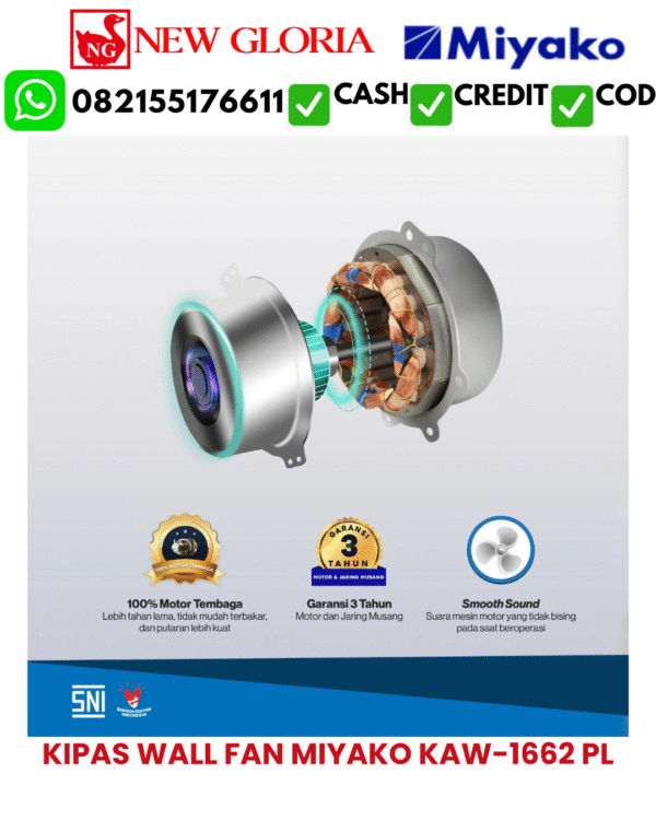 KIPAS WALL FAN MIYAKO KAW-1662 PL