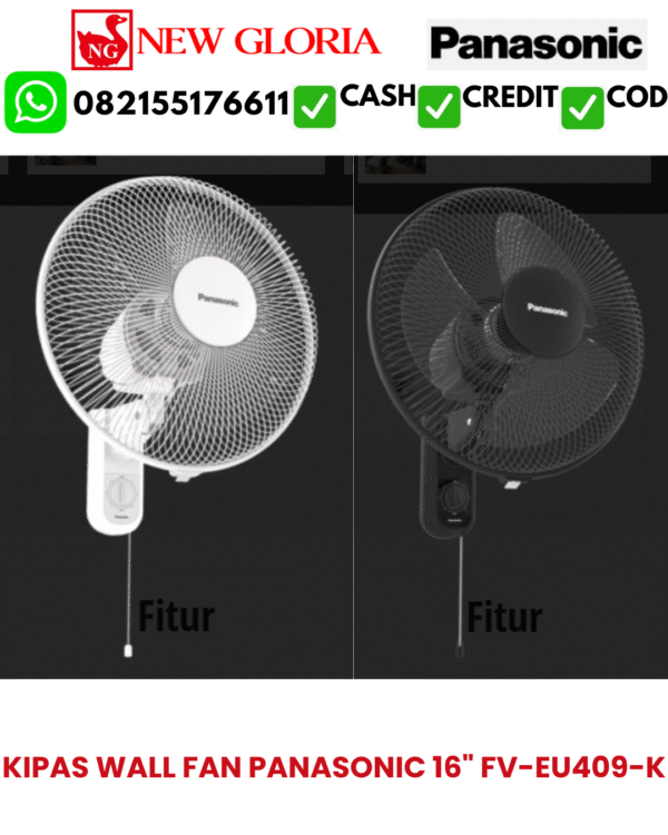 KIPAS WALL FAN PANASONIC 16" FV-EU409-K