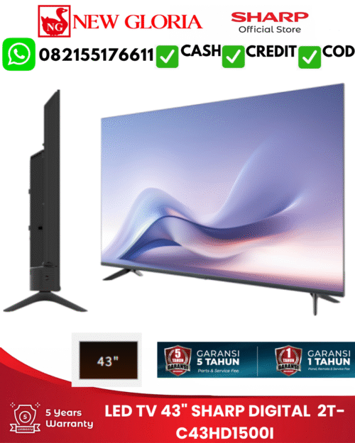 LED TV 43" SHARP DIGITAL  2T-C43HD1500I