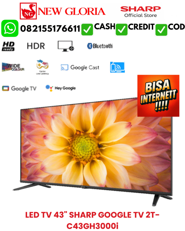 LED TV 43" SHARP GOOGLE TV 2T-C43GH3000i