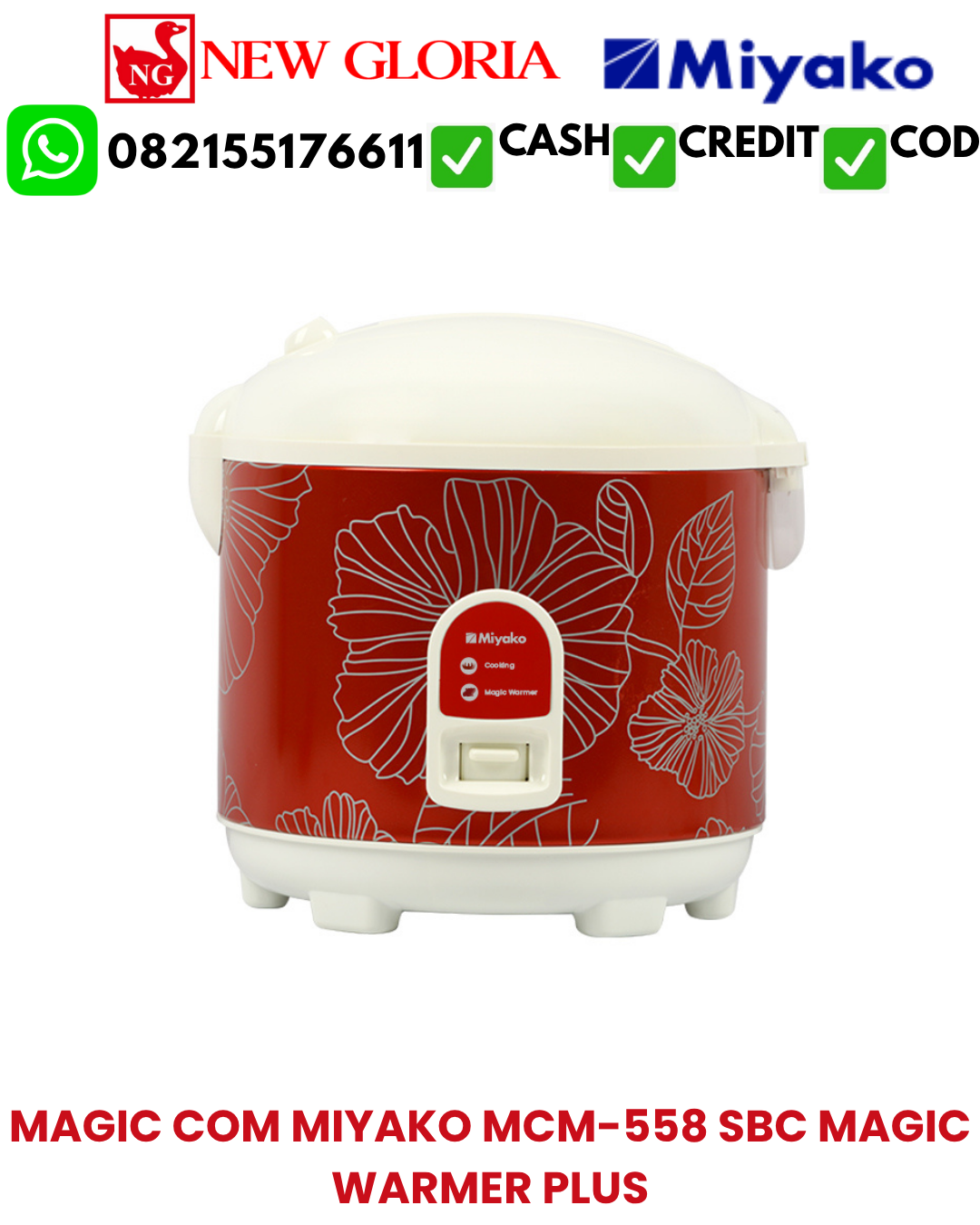 MAGIC COM MIYAKO MCM-558 SBC MAGIC WARMER PLUS