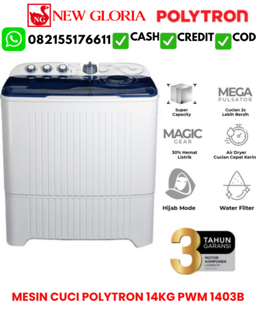 MESIN CUCI POLYTRON 14KG PWM 1403B