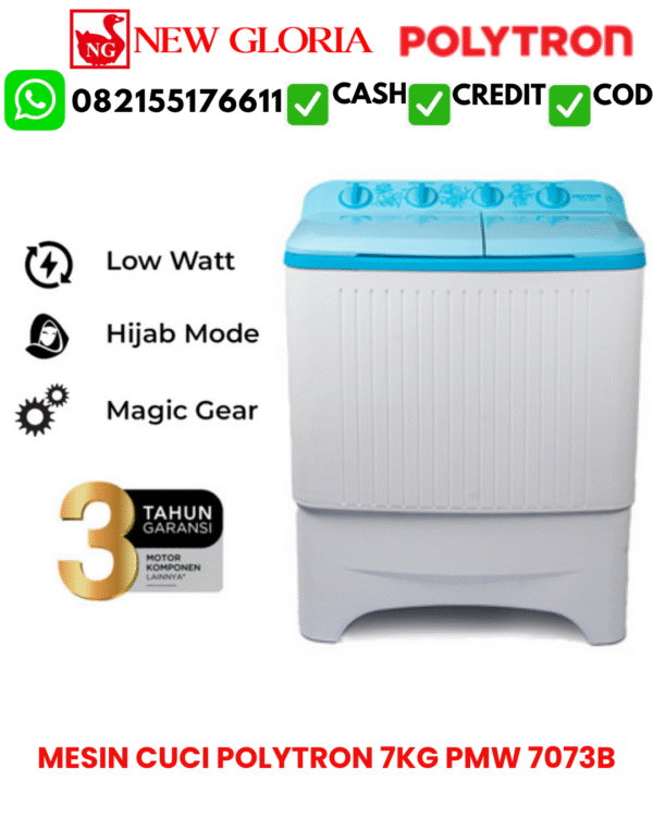 MESIN CUCI POLYTRON 7KG PMW 7073B