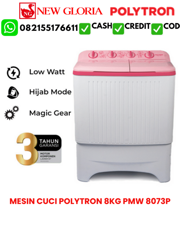 MESIN CUCI POLYTRON 8KG PMW 8073P