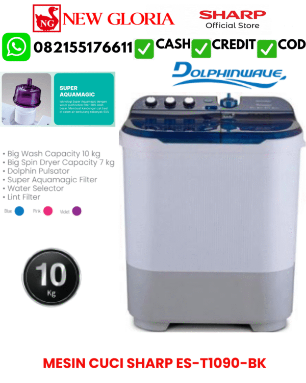 MESIN CUCI SHARP ES-T1090-BK