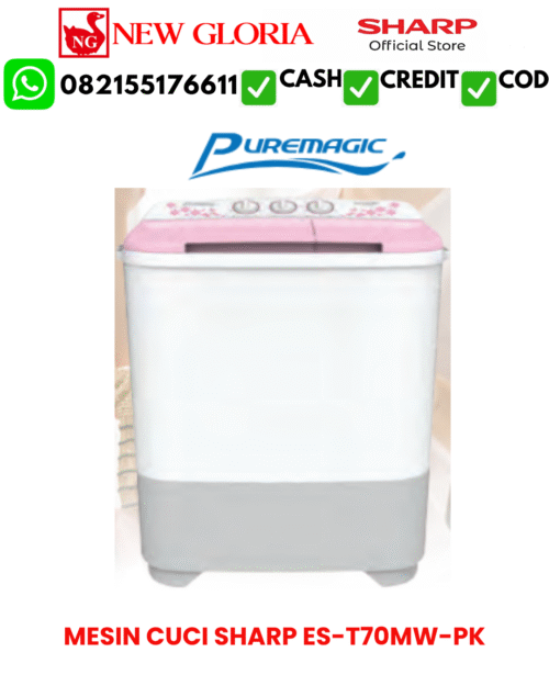 MESIN CUCI SHARP ES-T70MW-PK