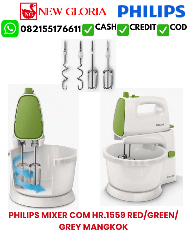 PHILIPS MIXER COM HR.1559 REDGREENGREY MANGKOK