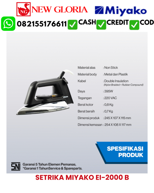 SETRIKA MIYAKO EI-2000 B