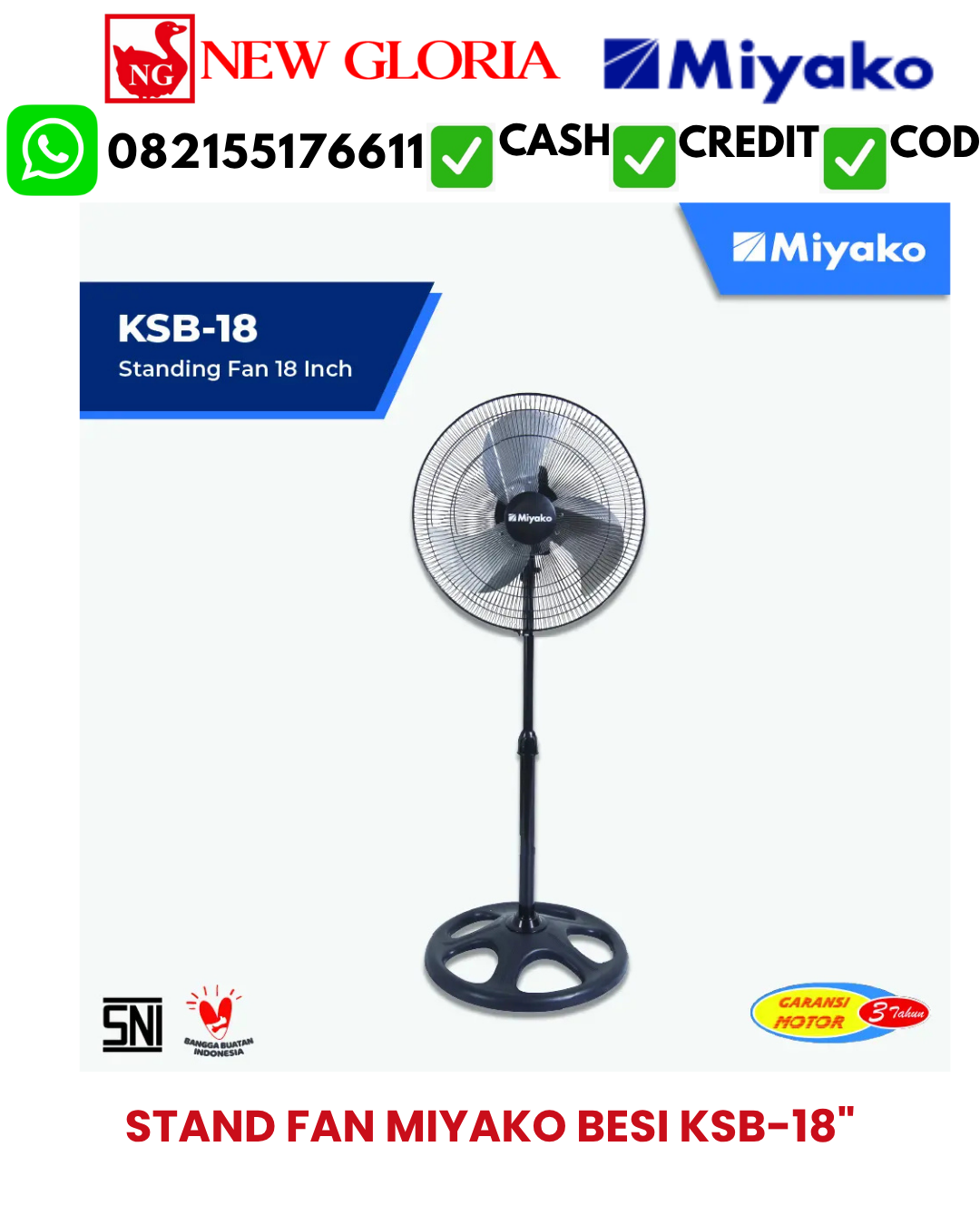 STAND FAN MIYAKO BESI KSB-18″