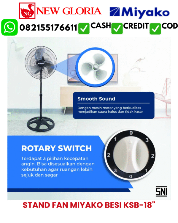 STAND FAN MIYAKO BESI KSB-18"
